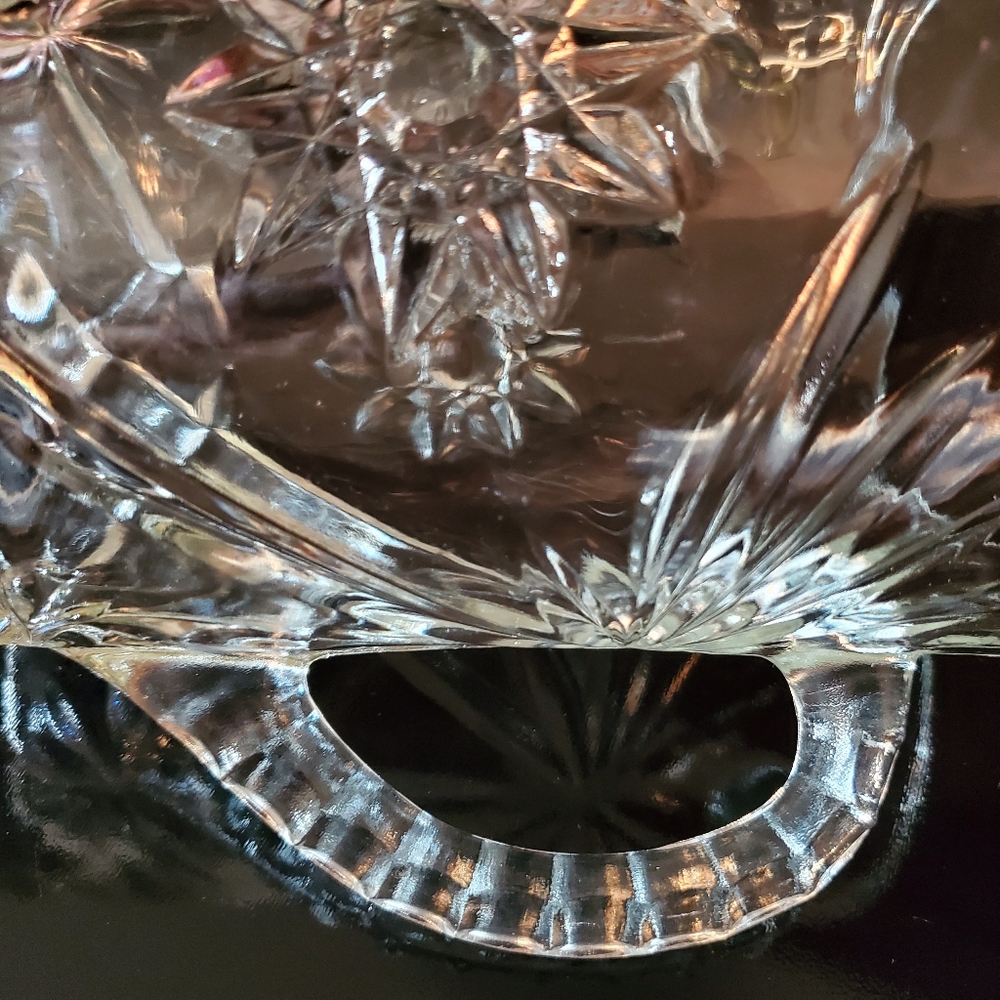 54oz "Prescut AKA Star Of David" Thick Pressed Glass Pitcher by Anchor Hocking - Picture 5 of 16